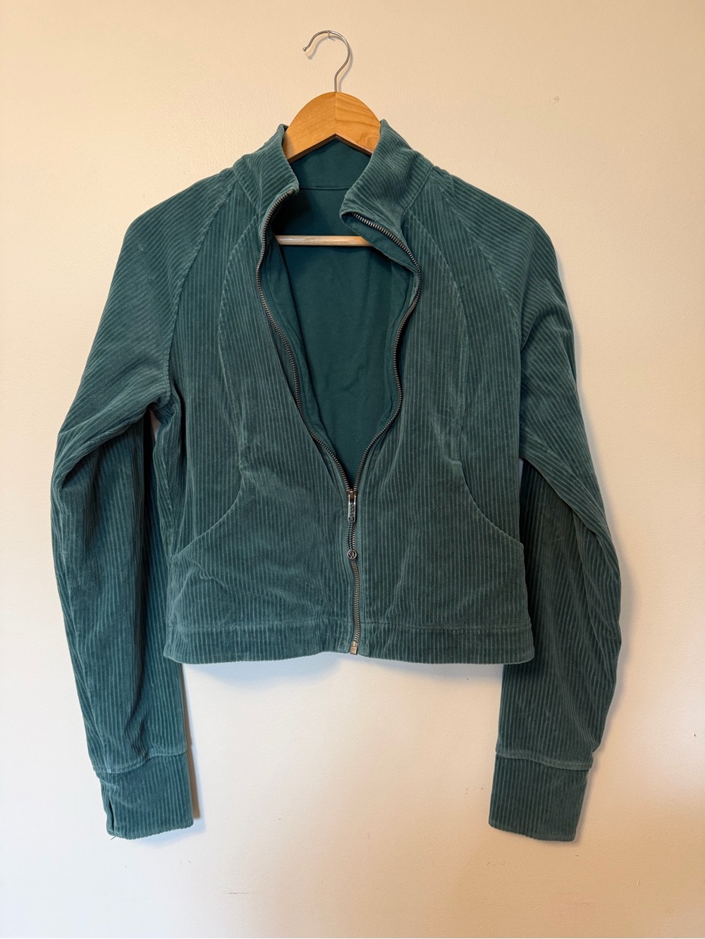Lululemon Women's Teal Corduroy Zip Jacket size 6